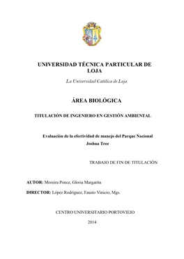 Universidad Técnica Particular De Loja Área