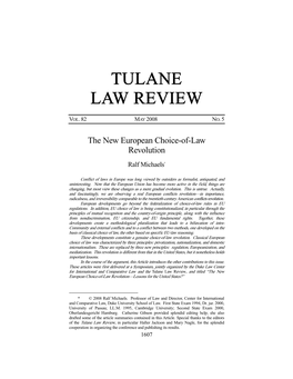 The New European Choice-Of-Law Revolution