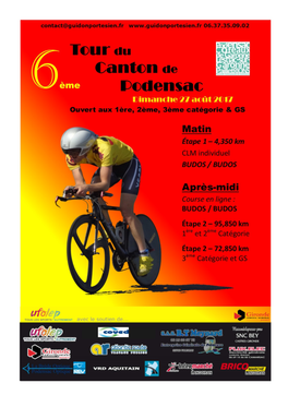 Reglement Tour Du Canton De Podensac 2017