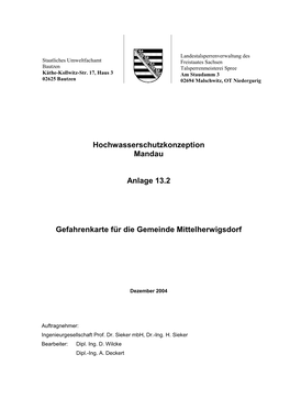 HWSK-Nr. 39, Gefahrenkarte Ortslage Mittelherwigsdorf