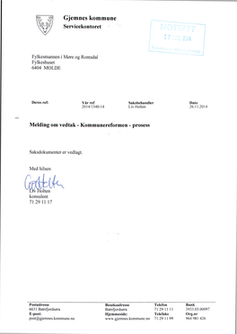 Gjemnes Kommune Servicekontoret