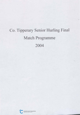 Co. Tipperary Senior Hurling Final Match Programme 2004
