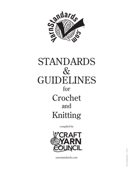 Standards & Guidelines for Knitting and Crochet
