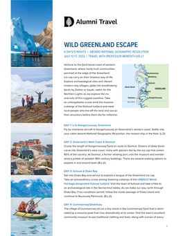 Dartmouth Wild Greenland Escape Brochure