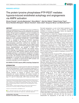 The Protein Tyrosine Phosphatase PTP-PEST Mediates Hypoxia-Induced