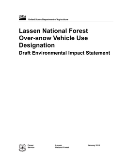 Lassen National Forest Over-Snow Vehicle Use Designation Draft Environmental Impact Statement