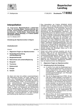 Bayerischer Landtag, Drucksache 17/6592