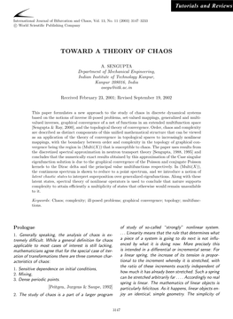 Toward a Theory of Chaos