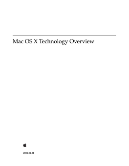 Mac OS X Technology Overview