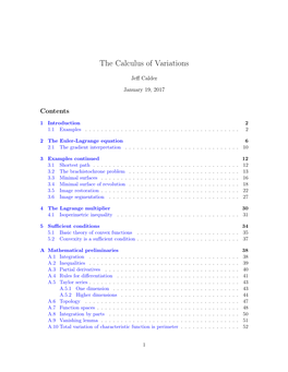 The Calculus of Variations