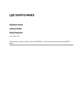 Ldp Howto-Index