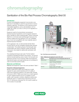 Sanitization of the Bio-Rad Process Chromatography Skid 00