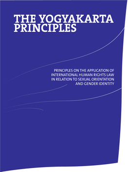 Yogyakarta Principles on the Application of International Human Rights Law in Relation to Sexual Orientation and Gender Identity