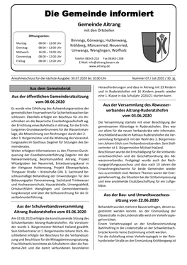 Die Gemeinde Informiert