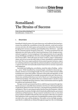 Somaliland: the Strains of Success