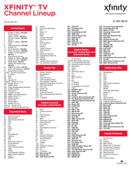 XFINITY® TV Channel Lineup