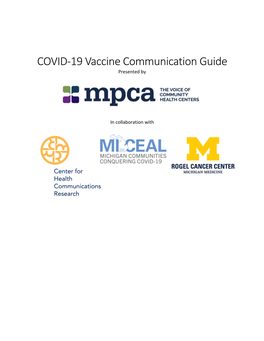COVID-19 Vaccine Communication Guide Presented By