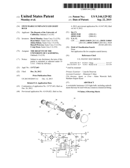 (12) United States Patent (10) Patent No.: US 9,144,129 B2 Munday Et Al