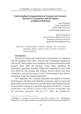 Understanding Europeanization in Georgia and Armenia