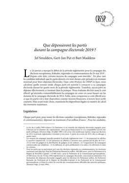 Que Dépenseront Les Partis Durant La Campagne Électorale 2019 ?