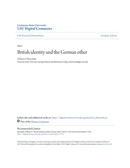 British Identity and the German Other William F