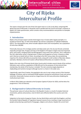 City of Rijeka Intercultural Profile