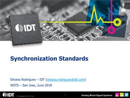 Synchronization Standards