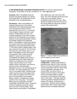 A Two-Basin Model for Mare Tranquillitatis