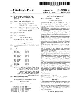 (12) United States Patent (10) Patent No.: US 9,393,221 B2 W (45) Date of Patent: Jul.19, 2016