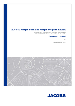 2018-19 Margin Peak and Margin Off-Peak Review AUSTRALIAN ENERGY MARKET OPERATOR