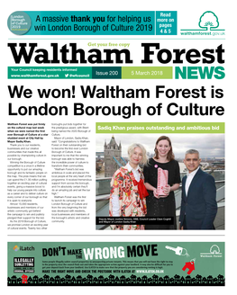 Waltham Forest Is London Borough of Culture