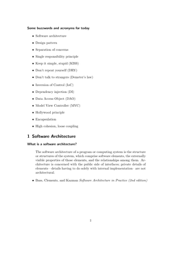 1 Software Architecture
