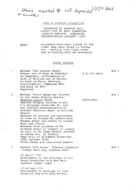 Yorkshire Archaeological Society 19 91