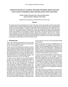 Identification of Coaxial-Rotors Dynamic Wake Inflow for Flight Dynamics and Aeroelastic Applications