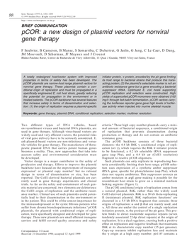 Pcor: a New Design of Plasmid Vectors for Nonviral Gene Therapy