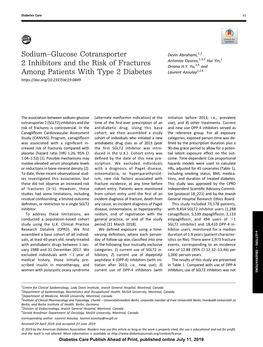 Sodium–Glucose Cotransporter 2 Inhibitors and the Risk of Fractures