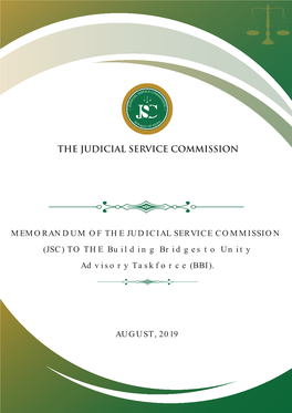 The Judicial Service Commission Memorandum Of