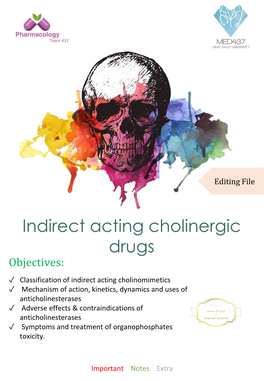 Indirect Acting Cholinergic Drugs