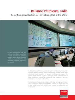 Reliance Petroleum, India Re(De)Fining Visualization for the ‘Refining Hub of the World’