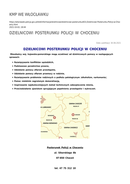 Dzielnicowi Posterunku Policji W Choceniu