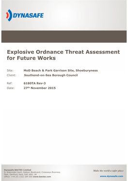 Explosive Ordnance Threat Assessment for Future Works