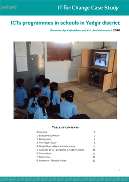 Icts Programmes in Schools in Yadgir District
