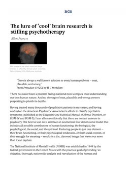 The Lure of 'Cool' Brain Research Is Stifling Psychotherapy | Aeon Ideas