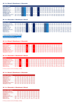 64 from Stroud & Stonehouse to Gloucester