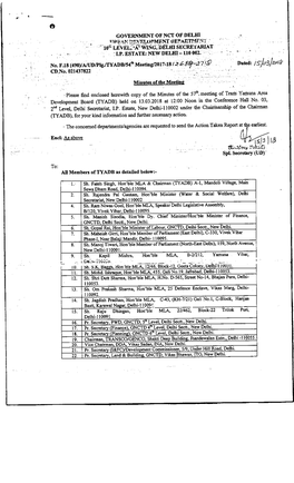 Minutes of the 57Th Meeting of Trans Yamuna Area
