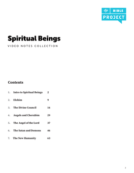 Spiritual Beings VIDEO NOTES COLLECTION