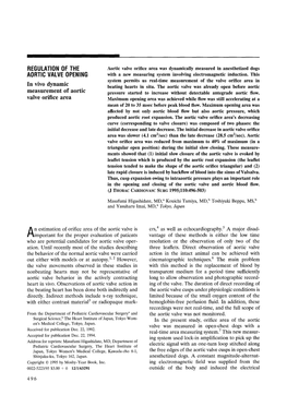 Regulation of the Aortic Valve Opening