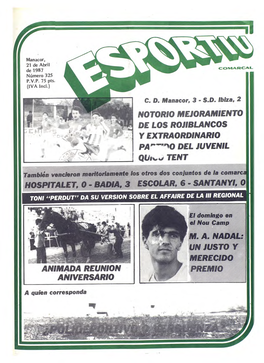 Esportiu Comarcal 1987 Mes0