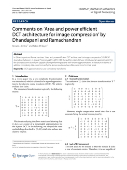 Comments on `Area and Power Efficient DCT Architecture for Image