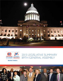 2013 Legislative Summary 89Th General Assembly